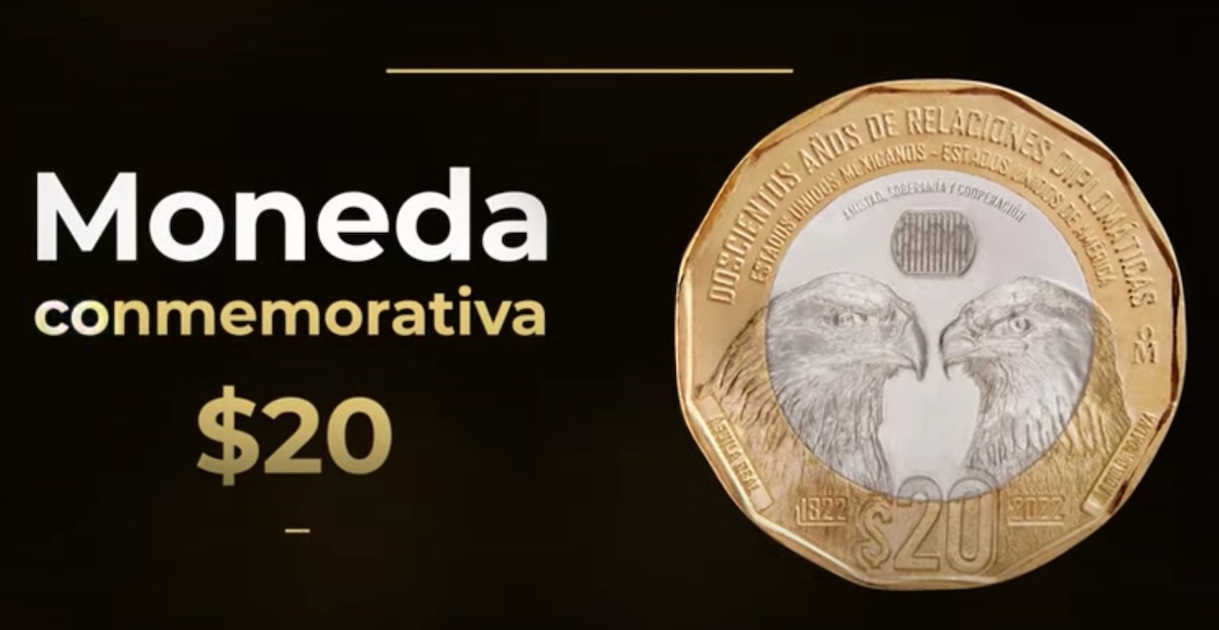 Banxico launches new 20 peso coin to commemorate Mexico-United States diplomatic relations