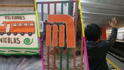 Niño celebró su cumpleaños con fiesta temática del Metro CDMX