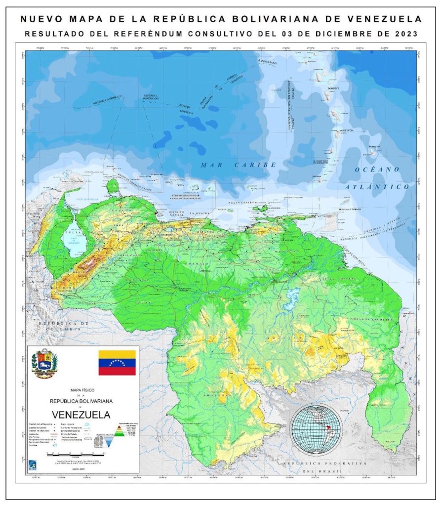 El Nuevo mapa de Venezuela, según Maduro.