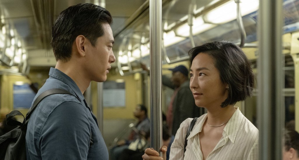 Greta Lee y Tae Yoo en 'Past Lives'