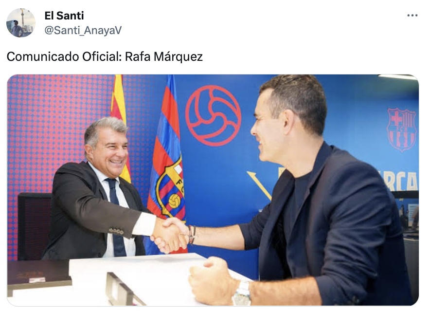 Piden a Rafa Márquez en el Barcelona