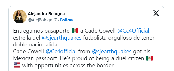 Cade Cowell y la lista de "extranjeros" que han jugado en Chivas