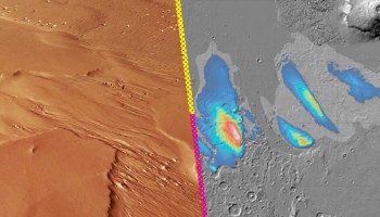 Depósitos de agua congelada en Marte.