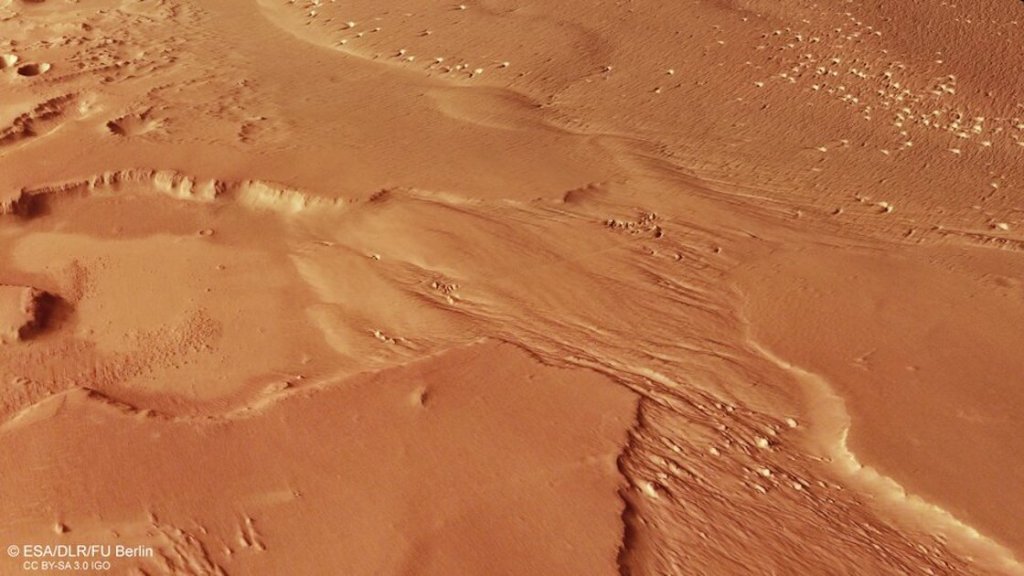 Zamarznięte pokłady wody na Marsie.