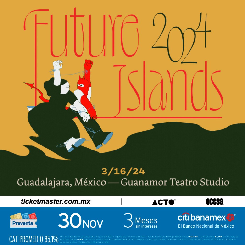 ¿Se animan? Future Islands anuncia show solitario en Guadalajara para 2024