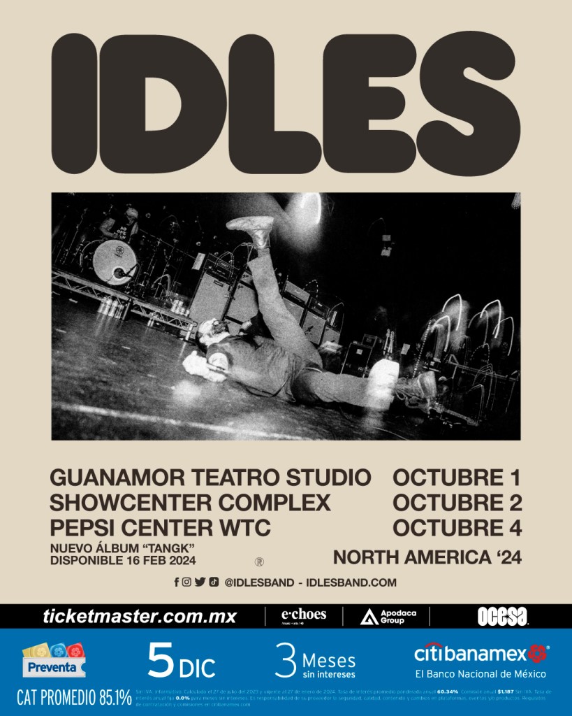 Crawl! IDLES anuncia su regreso a México con una serie de conciertos para el 2024 