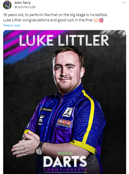 Luke Littler, el fenómeno de 16 años que podría ser campeón mundial de dardos