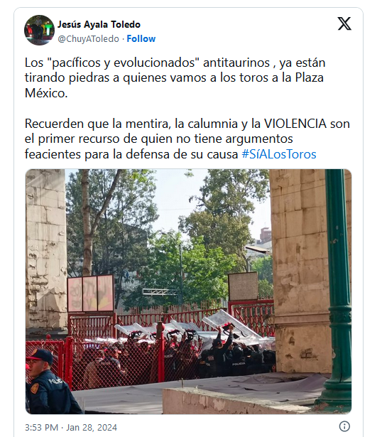 Regreso de Corridas de Toros a la Plaza México entre protestas y agresiones