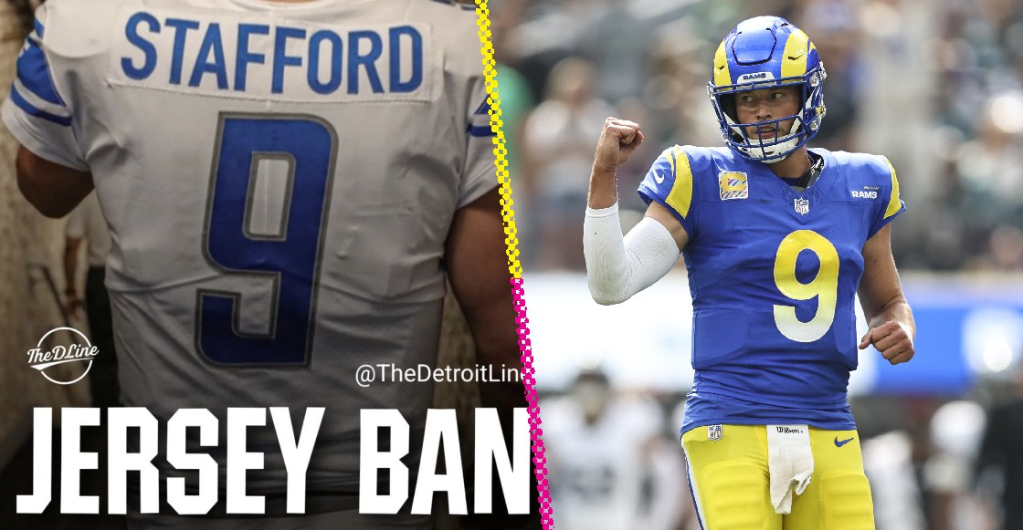Proponen prohibir jerseys de Matthew Stafford para el partido Lions vs Rams en Detroit