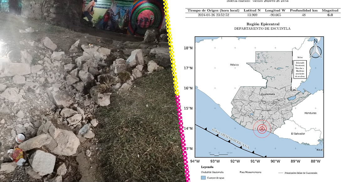 Sismo de magnitud 6.1 en Guatemala