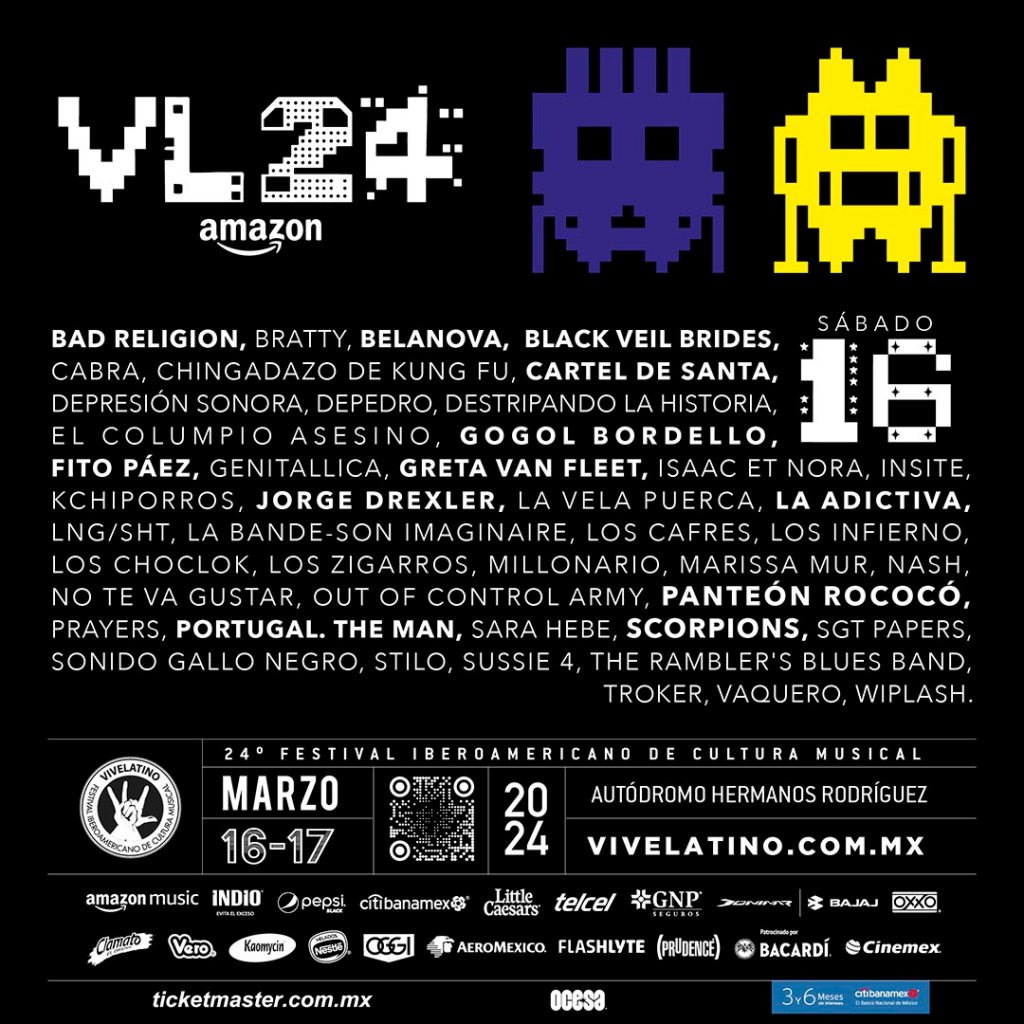Cartel Vive Latino 2024 Sábado