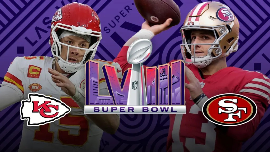 Imagen del Super Bowl LVIII con Patrick Mahomes y Brock Purdy | Comerciales del Super Bowl 2024