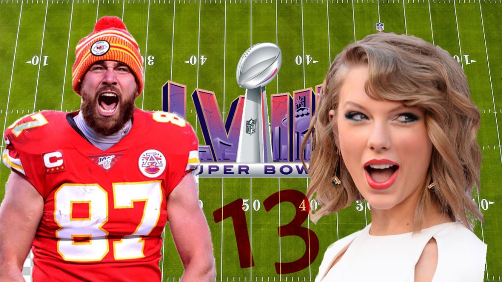 teorias de conspiracion del Super Bowl con Taylor Swift Travis Kelce y el numero 13