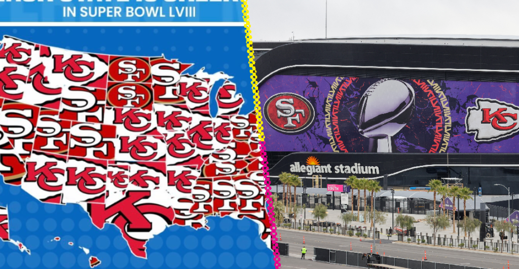 Chiefs vs 49ers: ¿A qué equipo apoya cada estado de EU para el Super Bowl LVIII?