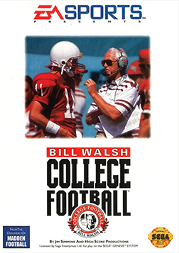 Portada del videojuego con Bill Walsh como protagonista