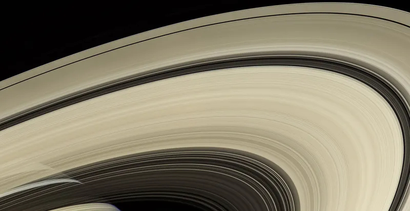 Una foto de los anillos de Saturno tomada por la sonda espacial Cassini