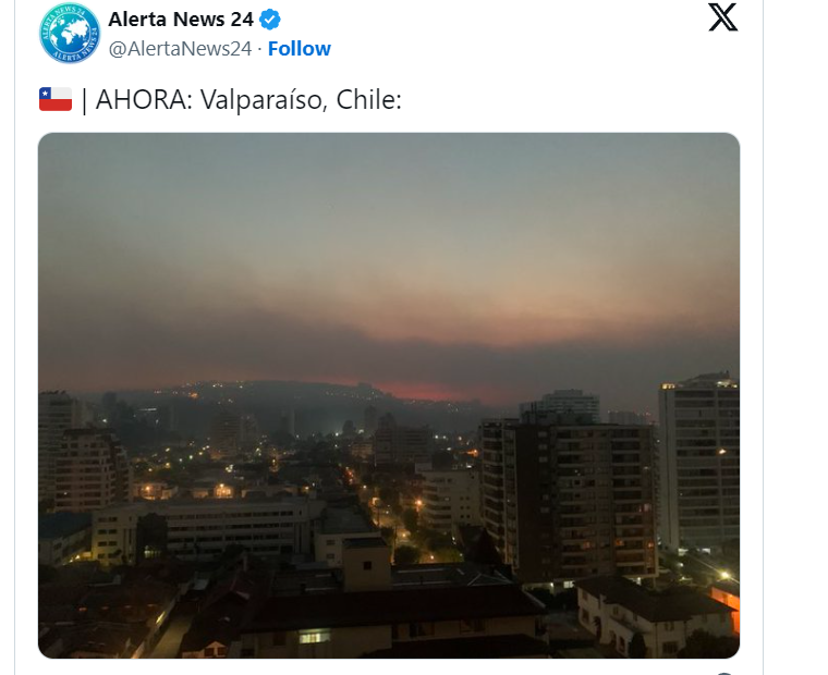 Fotos y videos: Los incendios en Chile por los que se decretó toque de queda en Valparaíso