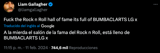 "Es una broma": Liam Gallagher desprecia la nominación de Oasis al Salón de la Fama