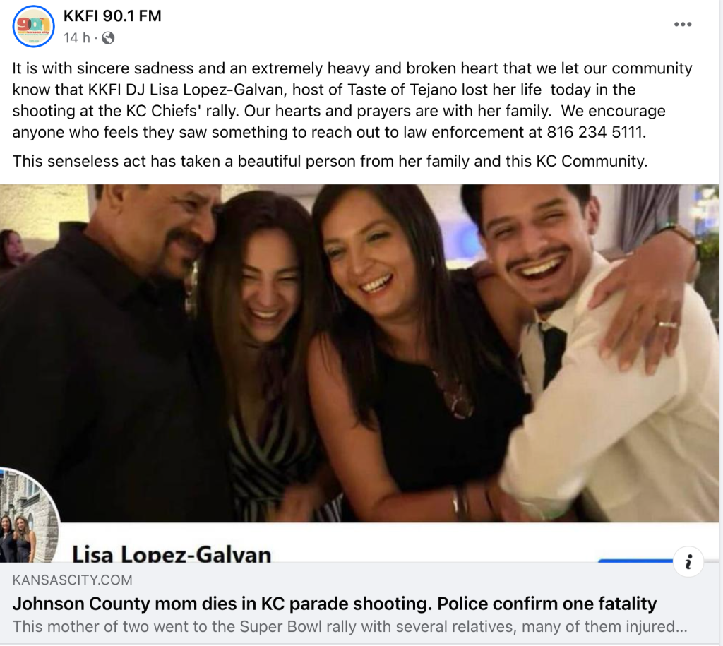 Lisa López-Galván murió en el tiroteo del desfile de Kansas City Chiefs