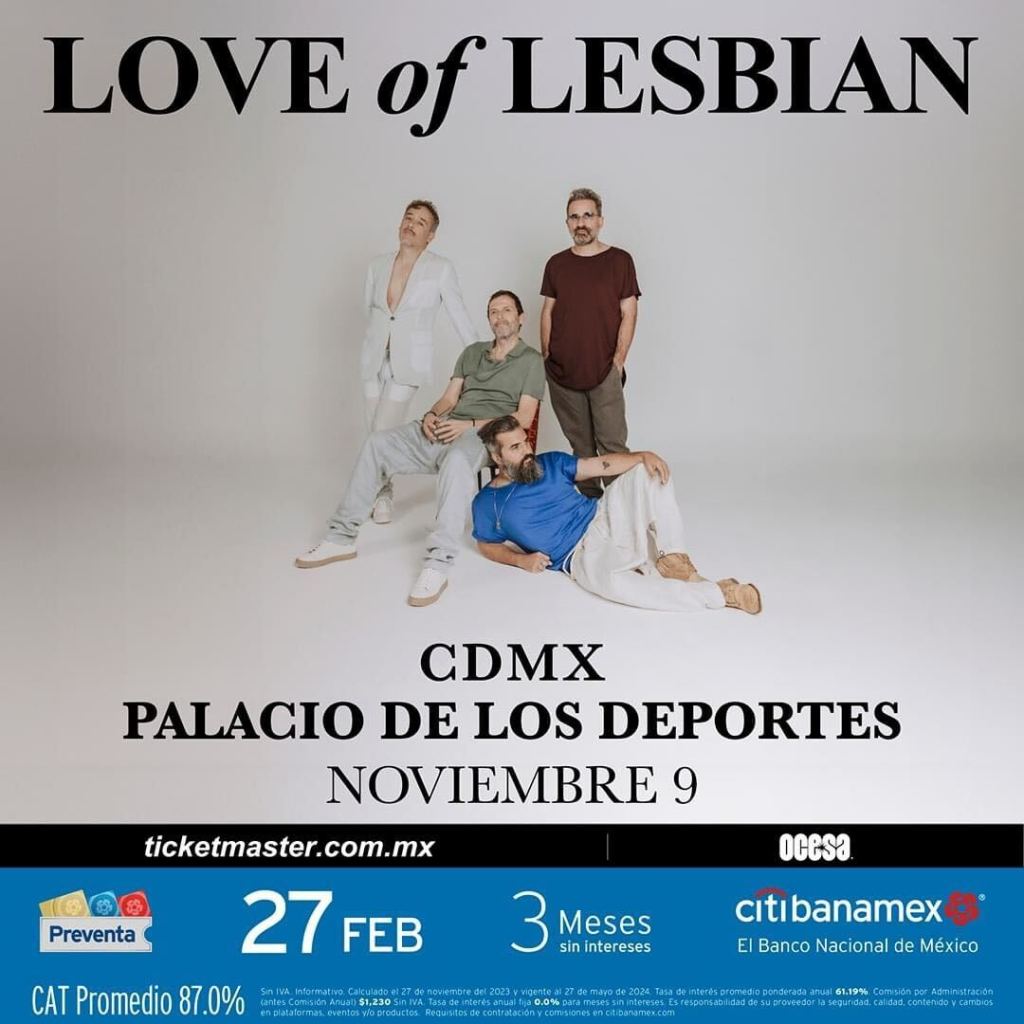 Fecha, lugar y los detalles del concierto de Love of Lesbian en la CDMX