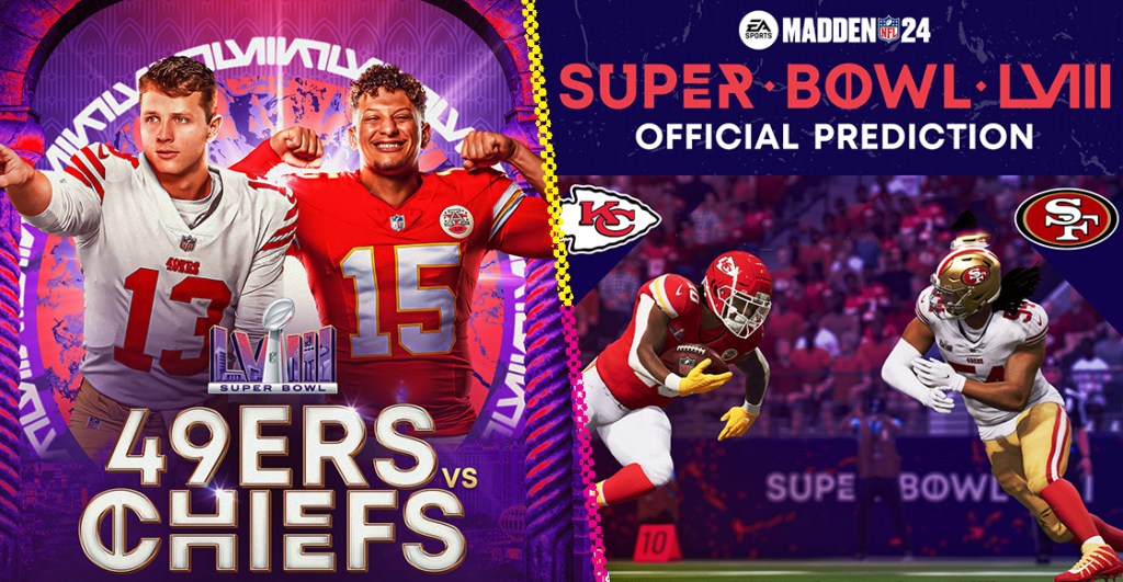 Super Bowl LVIII: Madden 24 predice al ganador entre Kansas City Chiefs vs San Francisco 49ers