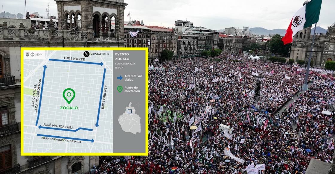 Que no los agarren en curva: Aquí los cierres de calles en el Zócalo por evento de Sheinbaum