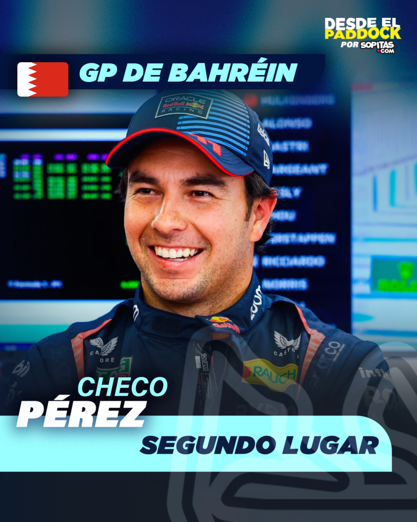 Checo Pérez, segundo en el GP de Bahréin