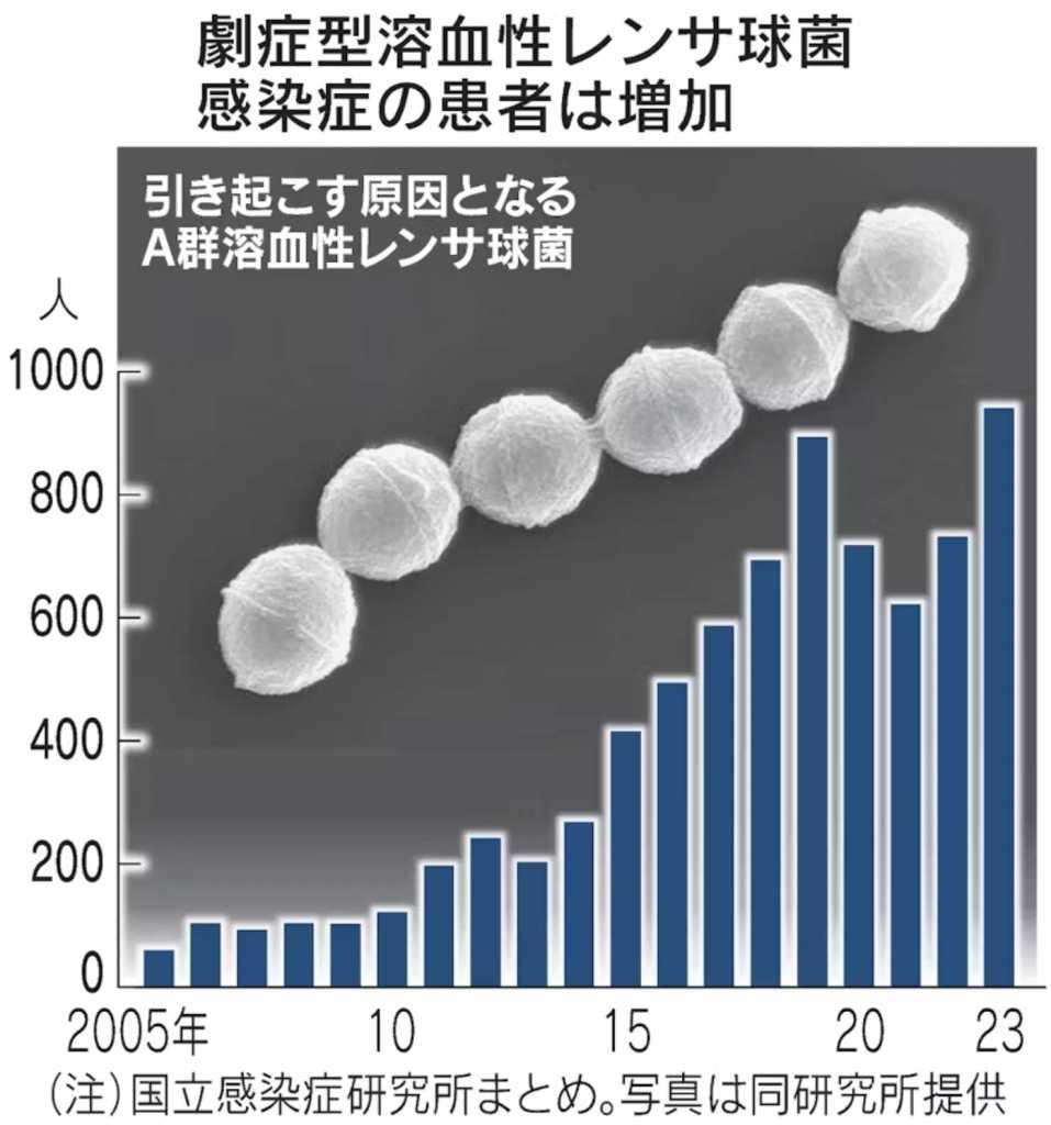 El aumento de casos de STSS en Japón durante los últimos años.