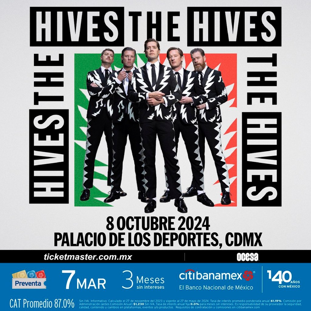 concierto the hives mexico palacio de los deportes
