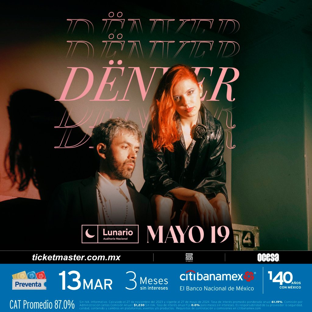 Fecha, lugar y todo sobre el concierto de Dënver en México