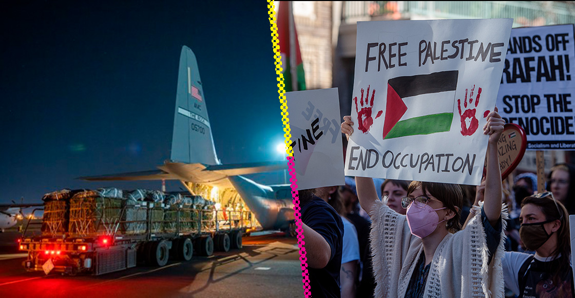 Estados Unidos arroja alimentos a la Franja de Gaza