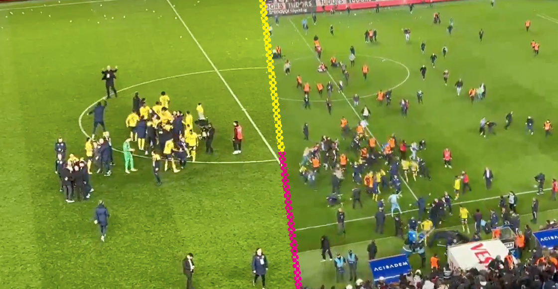 Aficionados del Trabzonspor invaden la cancha y golpean a jugadores del Fenerbahce
