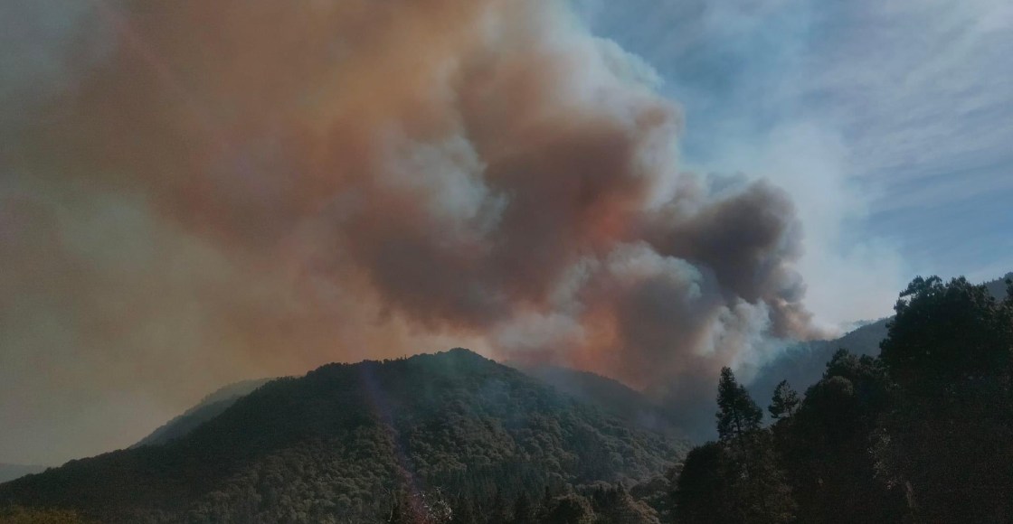Los incendios forestales en Jilotzingo, Estado de México.
