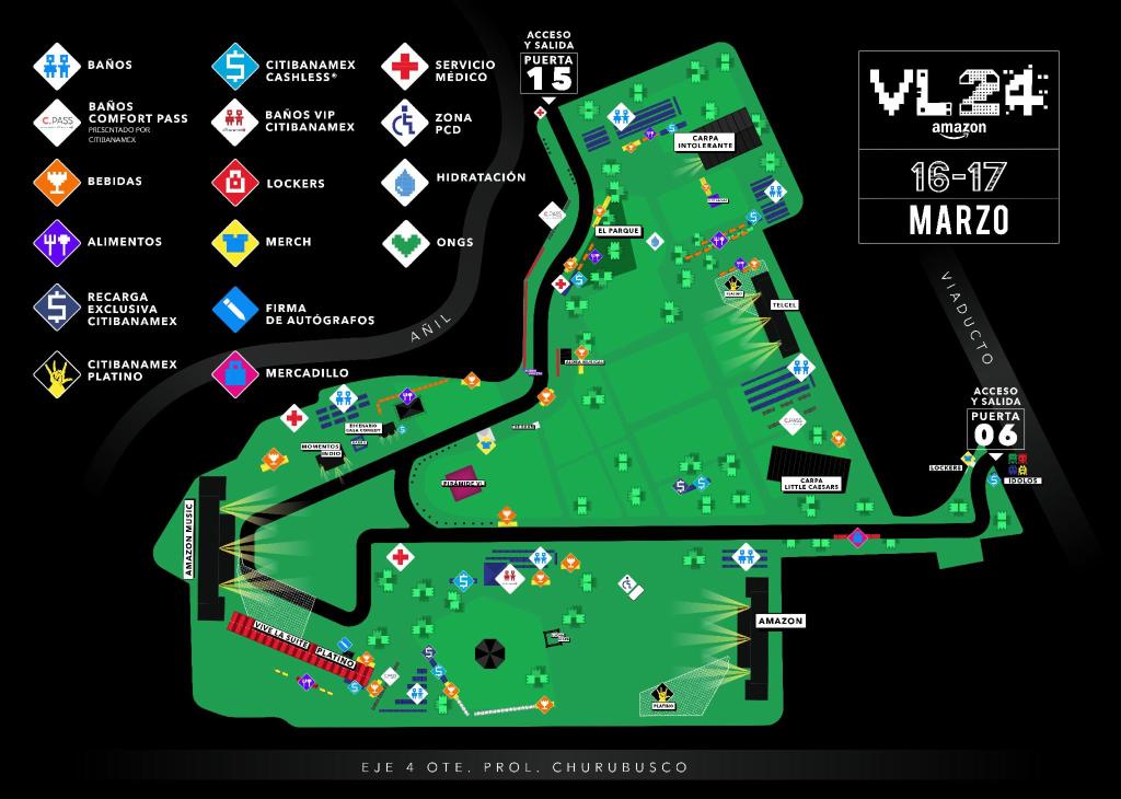 mapa del vive latino 2024 y rutas para llegar al festival
