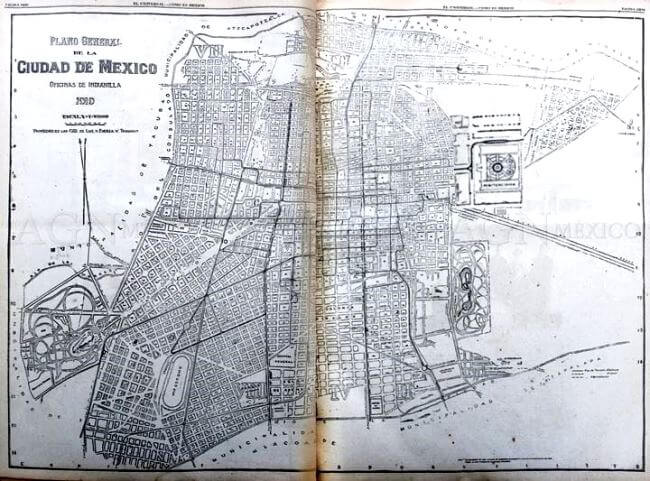 Colección de mapas viejos de la Ciudad de México