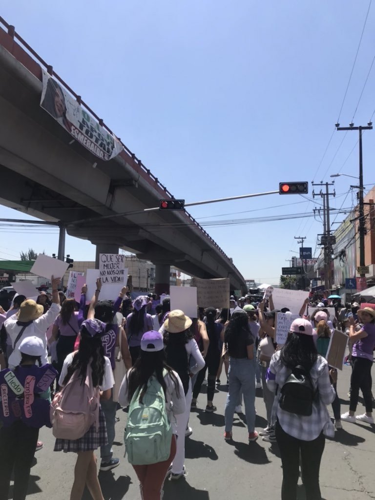 Marcha en Ecatepec, Estado de México.