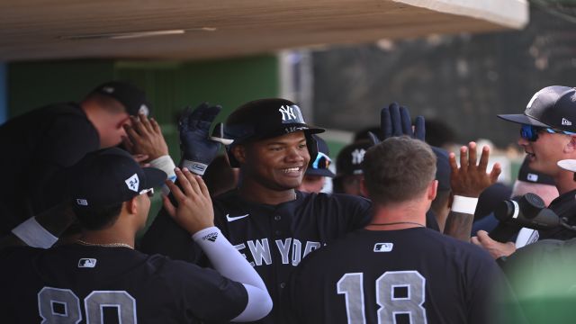 Oscar Gonzalez, de los Yankees de Nueva York