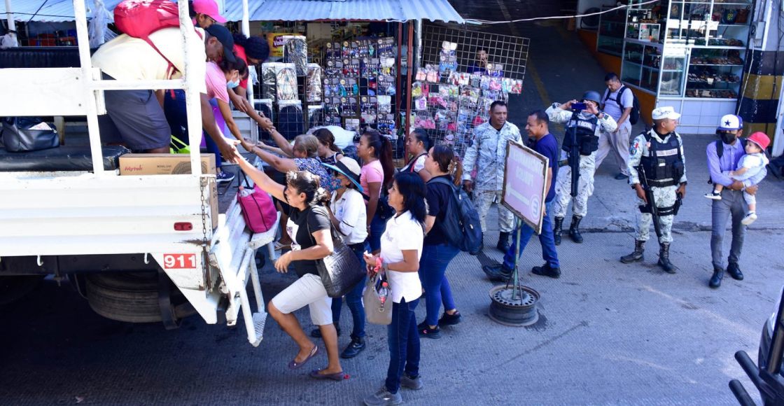 Una foto del paro de transporte público en Acapulco de principios de este 2024.