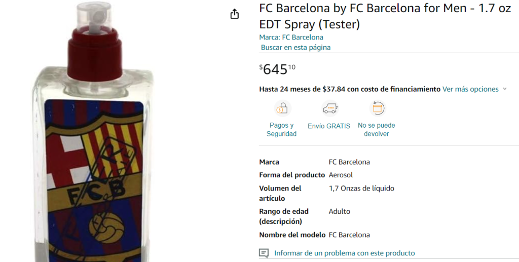 Producto de la marca FC Barcelona, o sea, BLM