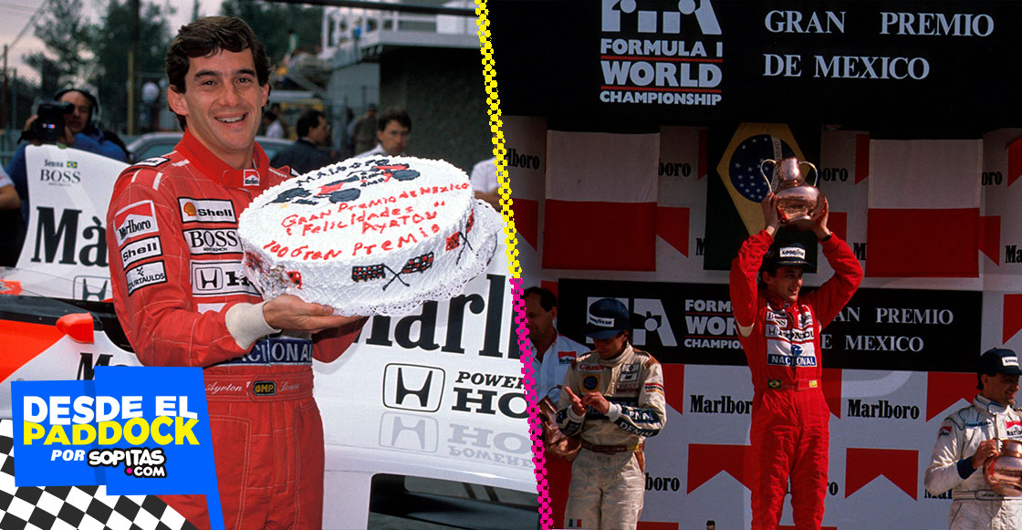 Ayrton Senna en el Gran Premio de México
