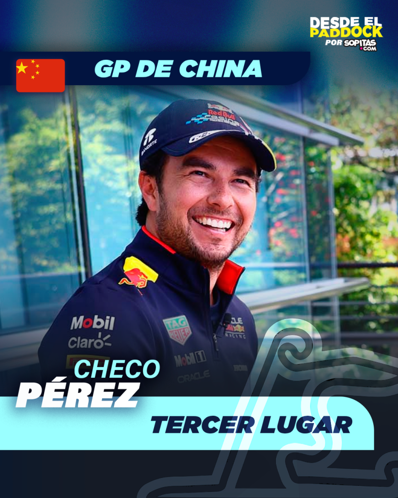 Checo Pérez se quedó con el tercer lugar en China
