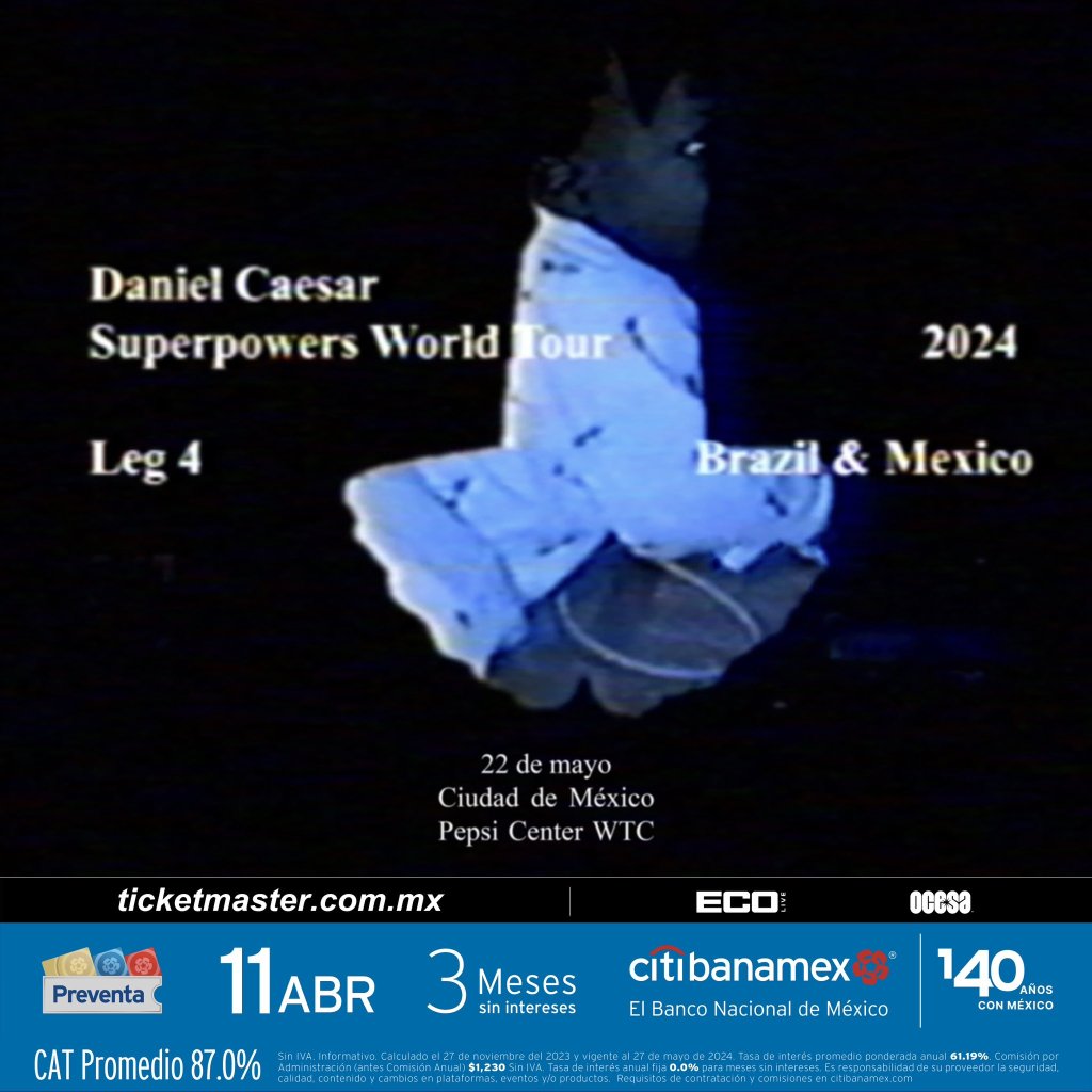 Fecha, precios y boletos para el primer concierto de Daniel Caesar en México