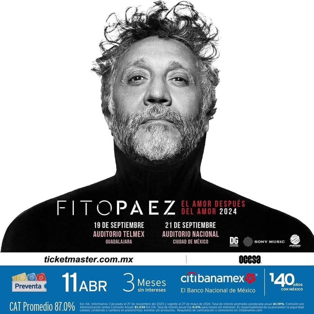 Fito Páez anuncia conciertos en México y acá van todos los detalles 