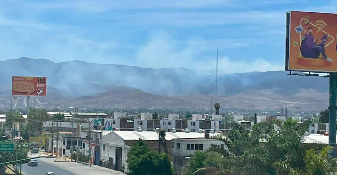 Incendio forestal en la Sierra de San Miguelito.