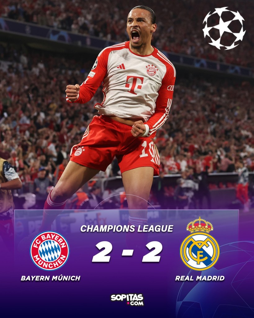 Marcador del Bayern Múnich vs Real Madrid