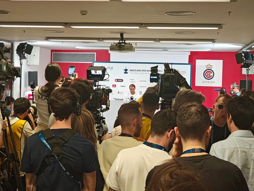 Rafael Nadal en la conferencia de prensa