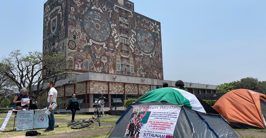 "Tenemos el corazón para que las cosas sean diferentes": Así se vive el campamento de la UNAM en apoyo a Palestina