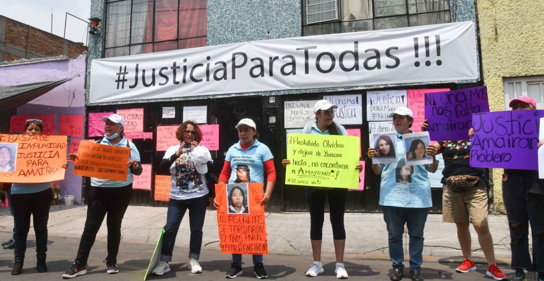 Una manifestación en la casa del feminicida de Iztacalco