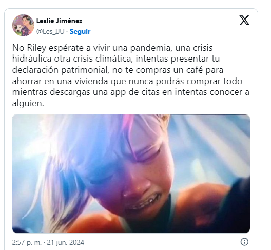 No Riley: Polémica por los memes de ansiedad en Intensamente 2