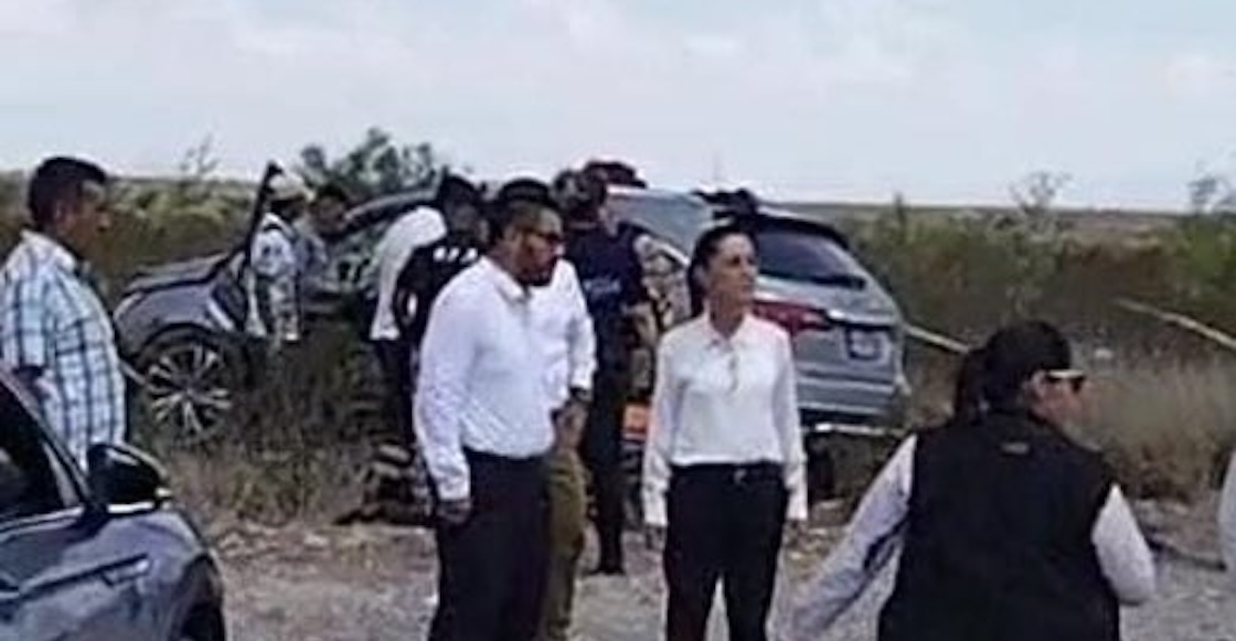 Sheinbaum en el choque de carretera // Foto: william_negron en X